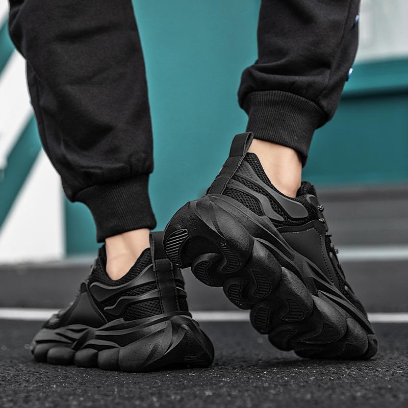 Мужская модная повседневная обувь на толстой подошве, трендовые удобные кроссовки для мальчиков и студентов на мягкой подошве, мужские классические дышащие туфли