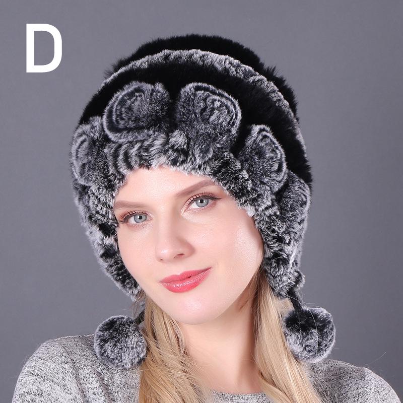 1 шт. модная шапка из меха кролика рекс, меховые шапочки, наушники, шапка, теплые шапки, осенне-зимние женские удобные шапки