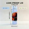 1PC Dripping Orange Basketball Graphic 750ml Color Plastic Water Bottle Leakproof Flip Straw Lid For Sports Office Home Use