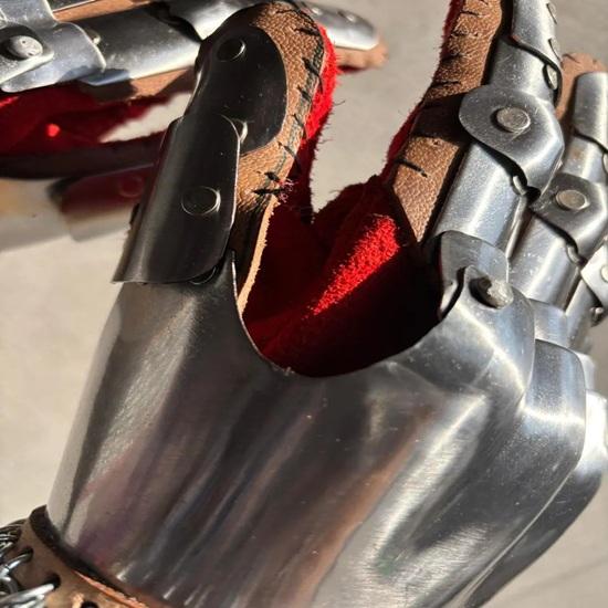 Средневековые стальные наручи доспехи рыцаря пальцы SCA LARP перчатки подарок