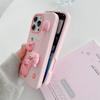 For iPhone 16 Pro Max Silicone Case Cute 3D Cartoon Pig Pendant Shockproof Phone Back Cover