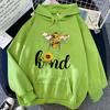 Новая мода унисекс женские толстовки Bee Kind свитшот с принтом осень и зима повседневные топы с капюшоном и длинными рукавами(Отправка в течение 48 часов)