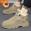 Флисовые ботинки Мартин 2025 осень и зима новые мужские спортивные кожаные флисовые утолщенные ботинки Мартин ретро рабочие мужские ботинки
