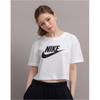 ЖЕНСКИЕ НЕОБХОДИМЫЕ ВЕЩИ УКОРОЧЕННАЯ ФУТБОЛКА С КОРОТКИМ РУКАВОМ Ni CT1 БЕЛАЯ
