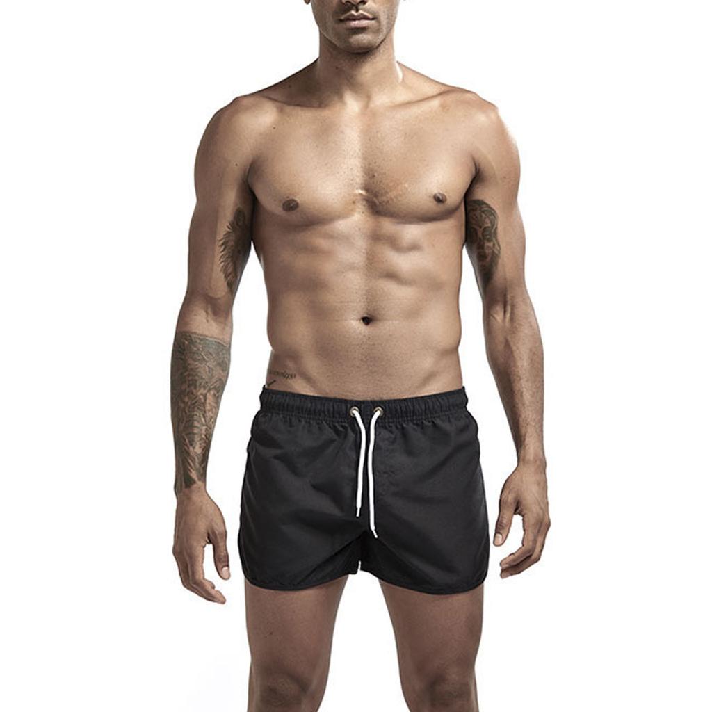 Мужские модные пляжные шорты из полиэстера, быстросохнущие разноцветные спортивные брюки