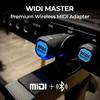 CME WIDI Master: Bluetooth 5 MIDI adapter for 5-PIN MIDI. Wireless, powered by MIDI Out, for synthesizers and digital pianos