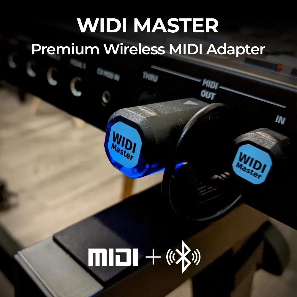 CME WIDI Master: Bluetooth 5 MIDI adapter for 5-PIN MIDI. Wireless, powered by MIDI Out, for synthesizers and digital pianos