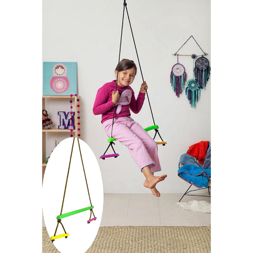 Деревянная трапеция Сенсорная медитация Качели Детская активность Гимнастика Воздушная йога Развитие мышц Переключатель