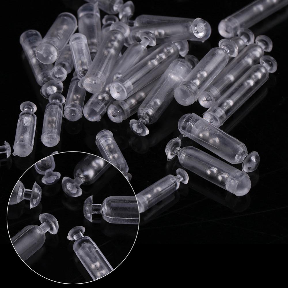 Transparent Fishing Lure Insert Tube with Metal Ball Lure Insert Fishing Rattles Fly Tie Tying