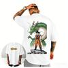 Dragon Ball "Goku & Shenron" Anime Black Comfortable Fashion Vintage Double-Sided Band Graphic Print Women And Men T-shirts