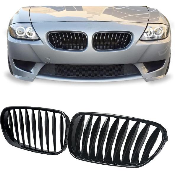 Front Bumper Kidney Grille Grill For BMW Z4 E85 E86 2003 2004 2005 2006 2007 2008 Convertible Coupe Roadster Replacement for 51117117757,51117117758