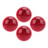 4PCS Red Reflector Round 3Dimensional ABS Decoration Protection Decal for Automobile Motorcycle