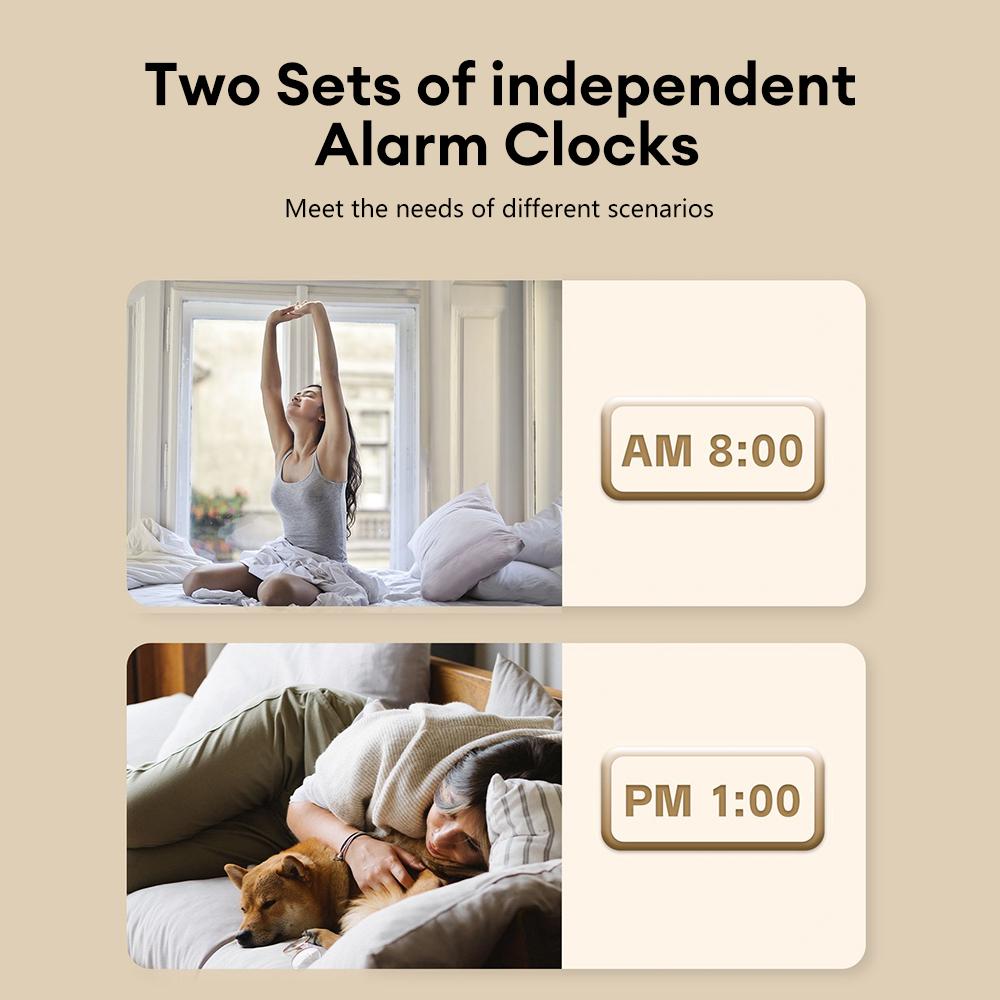 Digital Alarm Clock Table Electronics Wall Temperature Humidity Calendar Week Bedroom Child Desk Watch Night Light Decorations