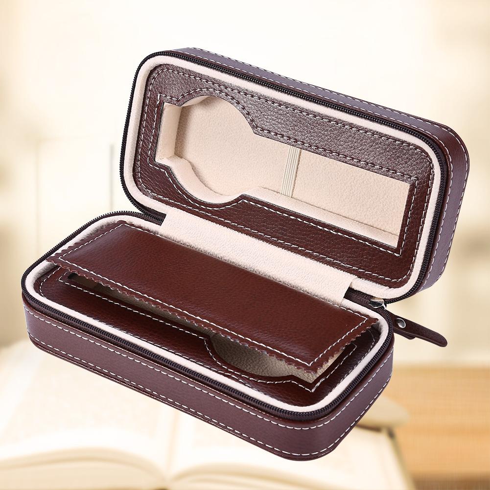 2 слота держатель для парных часов чехол для наручных часов на молнии коробка для хранения органайзер