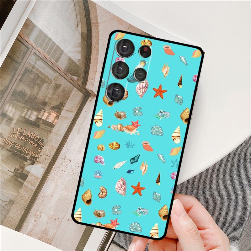 Чехол для телефона Ракушка Морское Искусство Для Samsung Galaxy S25 Ultra S9 S10 S20 S22 S21 Plus S23 FE S24 Ultra Полное Покрытие