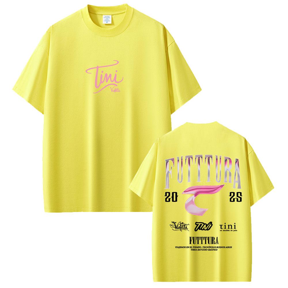 TINI Futttura 2025 Tour Tshirts Men Women Fashion Pop Music T Shirts Mens Casual Cotton Vintage Oversized Short Sleeve Tshirt
