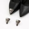 Metal Protective Head for High Heels Anti Kick Concealer Shoe Decoration Women Luxury Diamond Shoe Tip Accessories 2Pcs