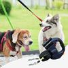 Dual Retractable Dog Leash Double Headed 16ft Extendable Lead with Poop