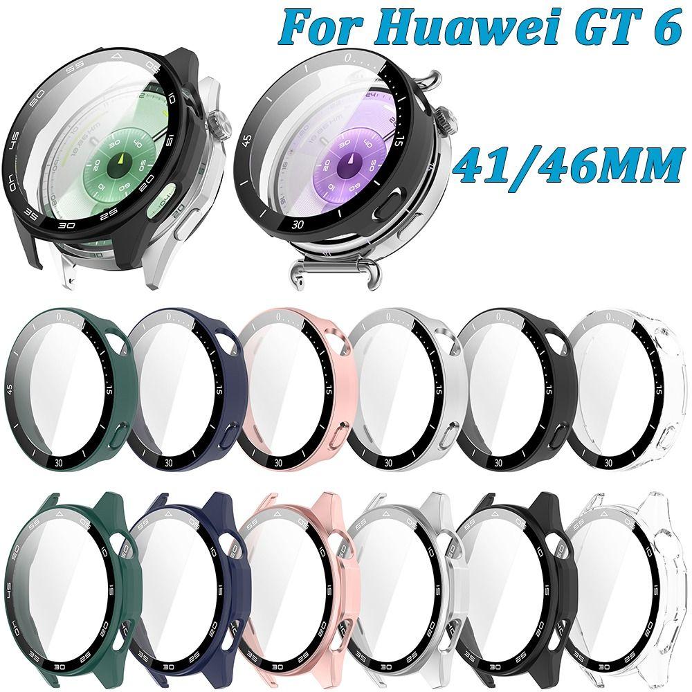 with Scale Screen Protector Full Coverage Cover Shell for Huawei Watch GT 6 Smart Watch Accessories