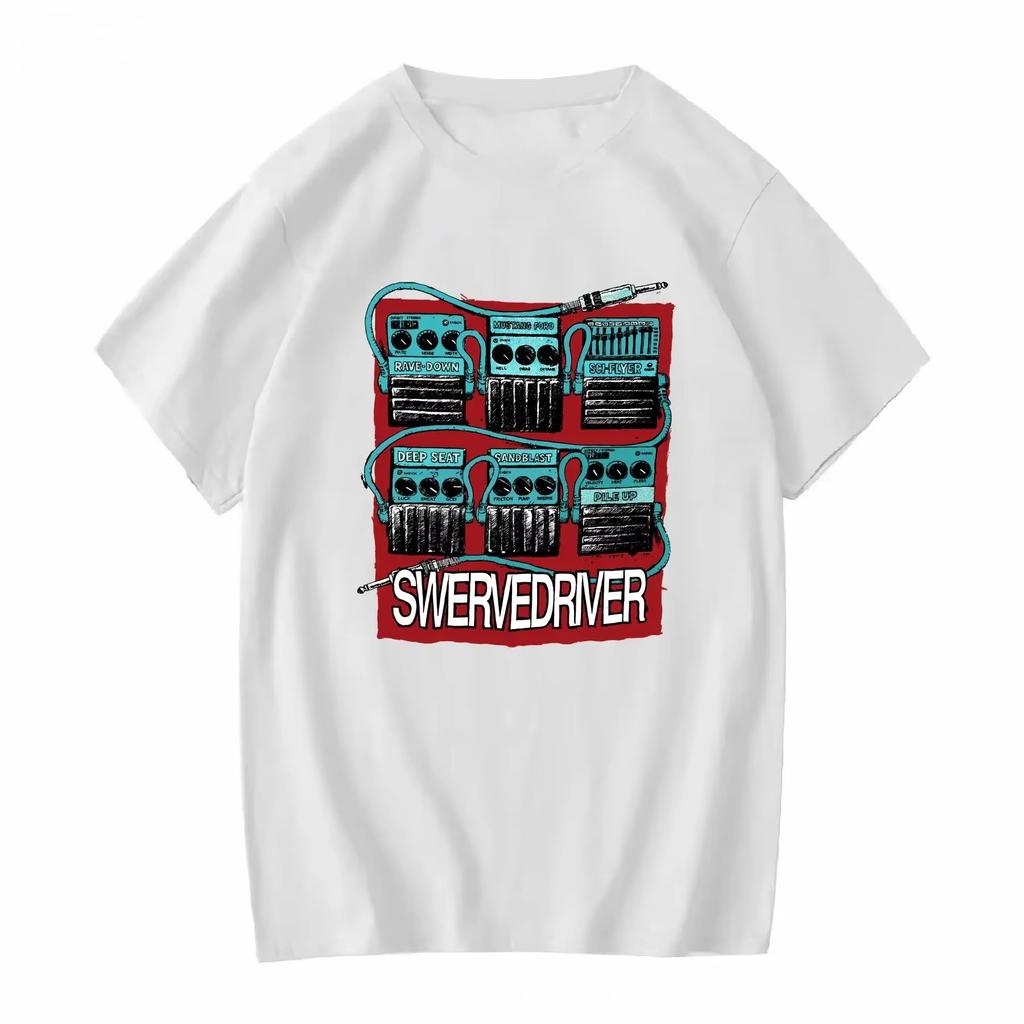 Винтажная футболка Swervedriver Raise PromoT 1991 года Shoegaze Педали Гранж MBV Винтажная стирка Уличная одежда Немного