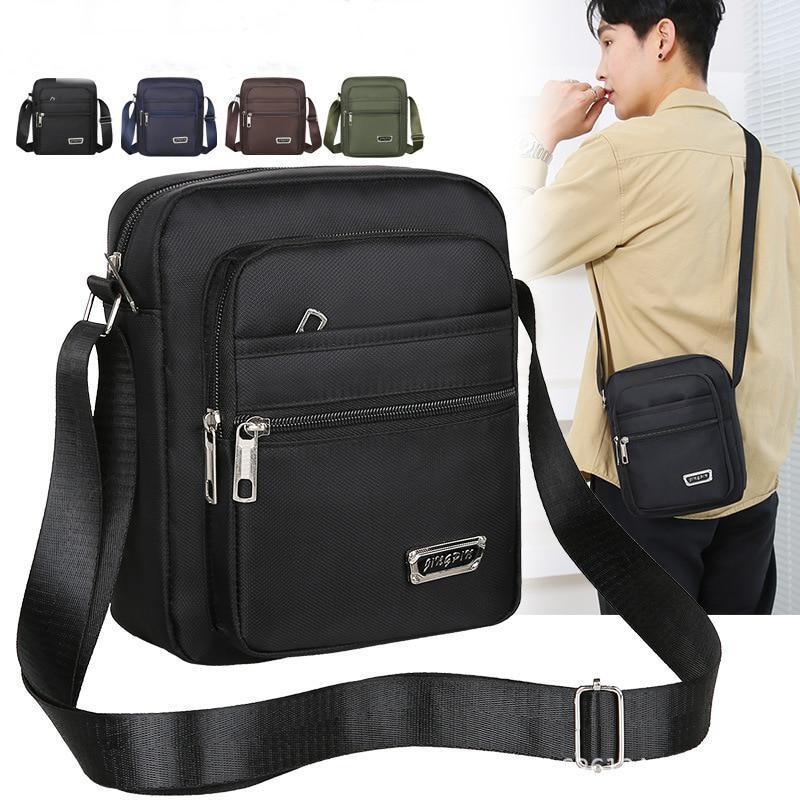 Men Crossbody Bags Male Nylon Shoulder Bags Boy Messenger Bags Man Handbags for Travel Casual Large Satchel Grey