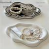 Simple Jewelry Storage Tray Creative Cloud Shapes Electroplated Jewelry Earrings Ring Display Desktop Dish For Women"