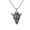 Hexagram Bull Head Faucet Titanium Steel Pendant Trendy Men And Women Retro Dark Skull Necklace Sweater Chain