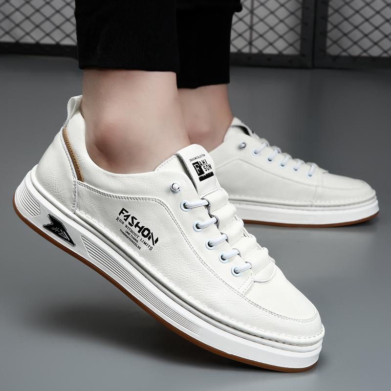 FashionHigh Quality Men Fashion Casual Leather Shoes Горячая Распродажа 2024 Классические Плоские Брендовые Мужские Уличные Кроссовки Рабочие Оксфорды Повседневные