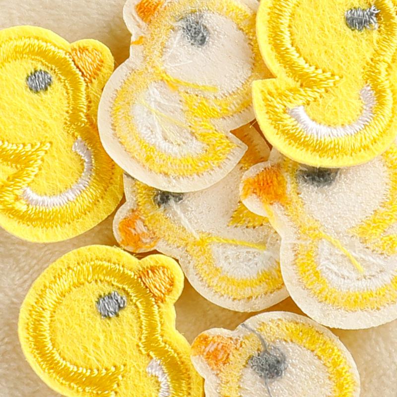 Embroidery Cloth Sticker Clothing Accessories Hand Account DIY Cloth Label Cartoon Duckling Chapter Boy Adhesive Patch Sticker Badge Cloth Sticker