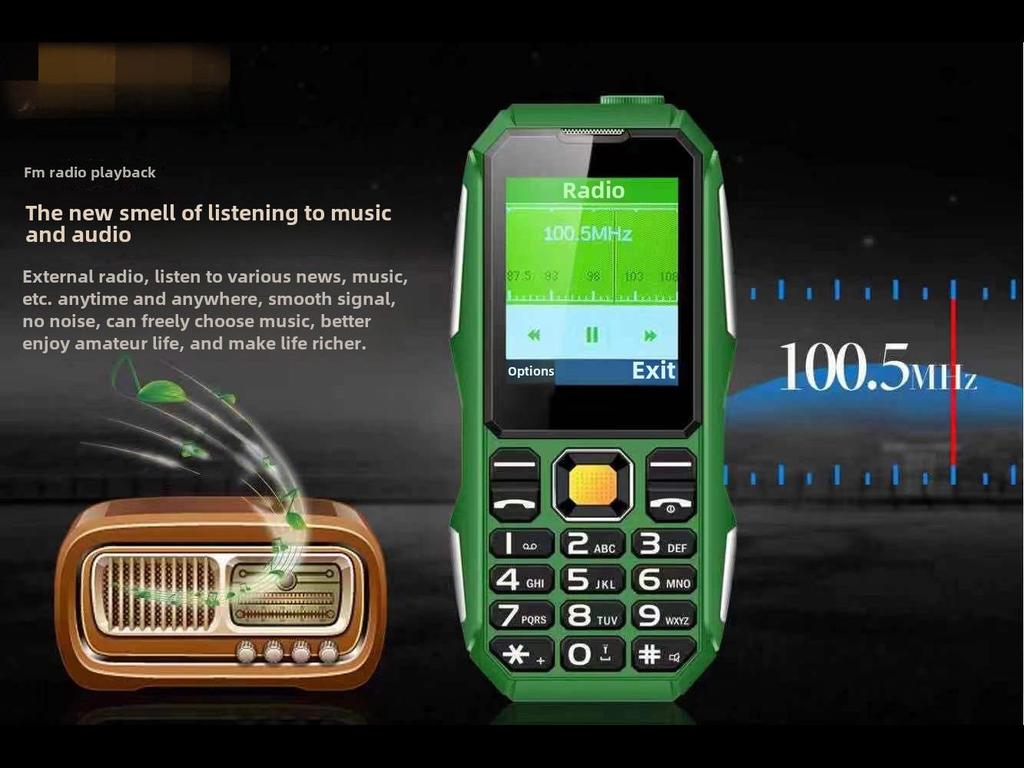 Защищенный мобильный телефон W2021: Большая батарея, громкий звук, большие кнопки, две SIM-карты, камера, многоязычность.