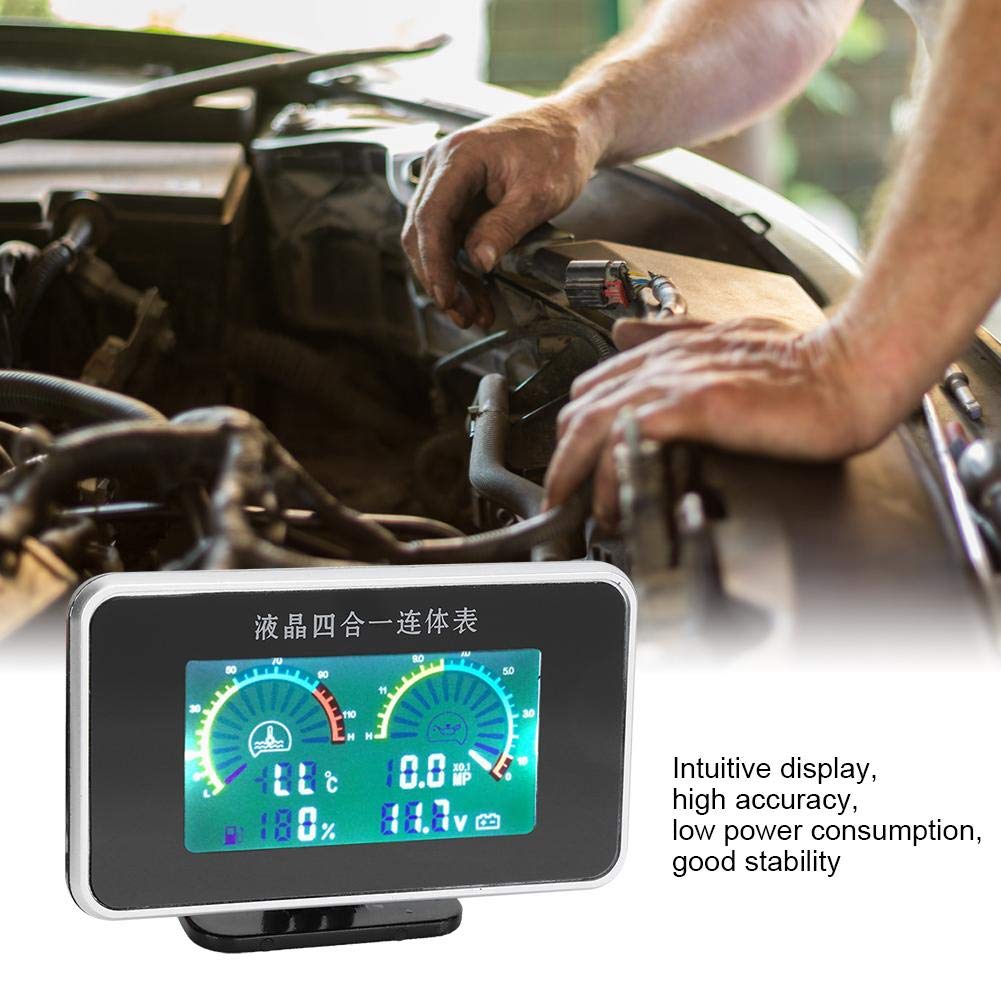 DC 9В-36В 4-в-1 Автомобильный прибор Автомобильный ЖК-цифровой дисплей Вольтметр Уровень топлива Температура воды Давление масла для выбора существующего автомобиля