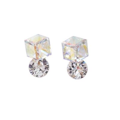 Женские серьги Warbas Cube Crystal Aurora