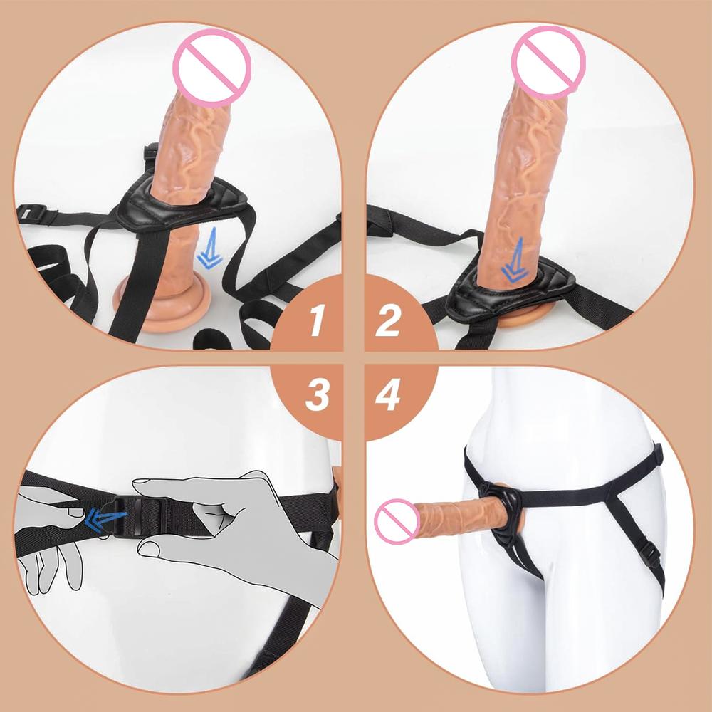 Strap On Dildo For Women Realistic Penis with Suction Cup  G-spot Anal Dildos Belt Wearable Panties Dick Sex Toys For Adult Vagi