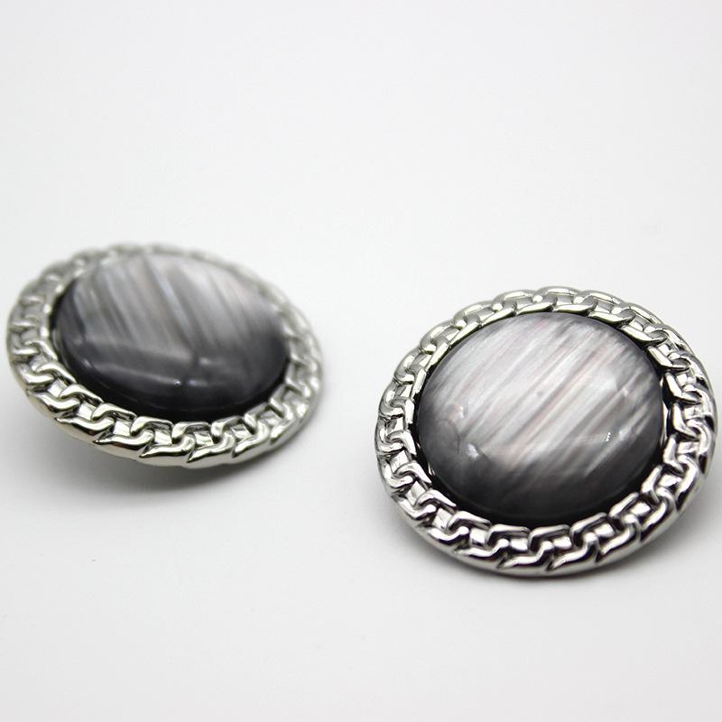 10pcs Pretty Plating Buttons Square Round Buttons Coat Windbreaker Sweater Accessories Various Styles DIY Sewing Supplies