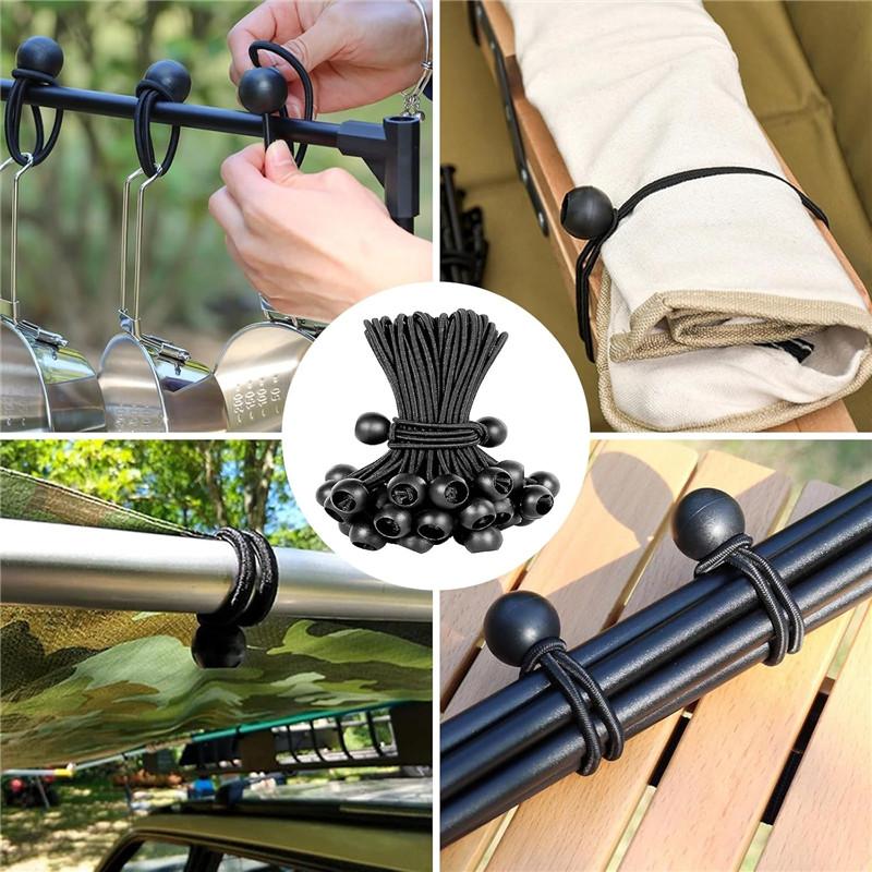 Pack of 30 Tarpaulin Bungees Balls Tarp Bungee Cord for Banner Tent Hooks Tarpaulins Holder