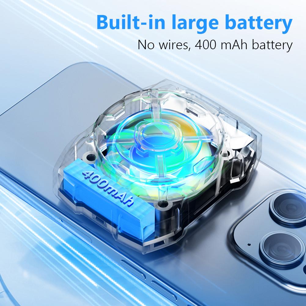 Телефонный радиатор, 3-скоростной магнитный охладитель для телефона и планшета, перезаряжаемый охлаждающий вентилятор для iPhone 15, 14, 13, 12, поставляется с магнитной подушкой