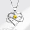 Fashionable Zircon Heart Large 8 I Love You Letter Necklace Women's Versatile Jewelry