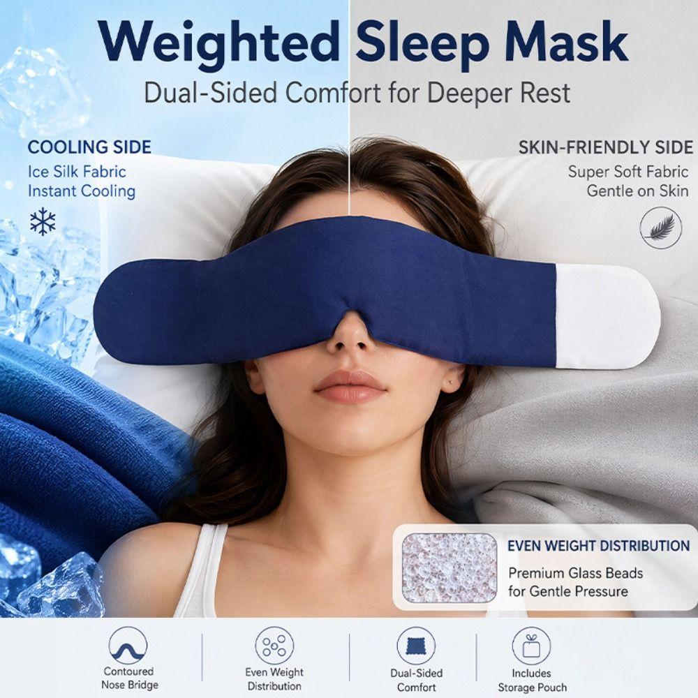 Soft Smooth Fabric Gravity Sleep Eye Mask Balanced Gentle Weight Gravity Eyepatch Reading Relief