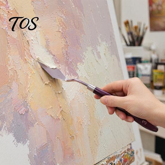 Palette Cutter Oil Painting Scraper, Stainless Steel with Wooden Handle Cutter, Paint Creative Tools for Artists Evenly Mixed Art Spatula, Acrylics