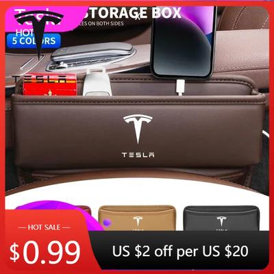 Автомобильная наклейка 2025 Новый Tesla Многофункциональный Органайзер-сумка для хранения в щели сиденья автомобиля Для Tesla Model 3 Model S Model Y Roadster Пространство