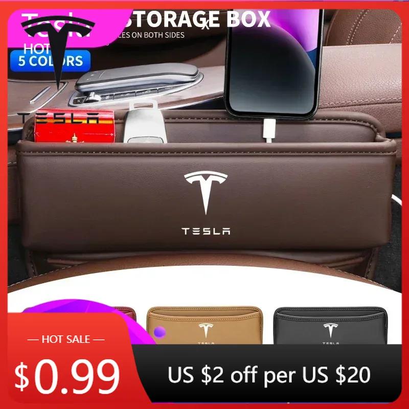 Автомобильная наклейка 2025 Новый Tesla Многофункциональный Органайзер-сумка для хранения в щели сиденья автомобиля Для Tesla Model 3 Model S Model Y Roadster Пространство