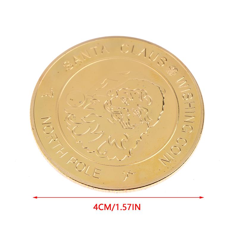 1 шт. Санта-Клаус пожелание монета сувенир подарок Счастливого Рождества позолоченный сувенир монета декоративная памятная монета домашний декор