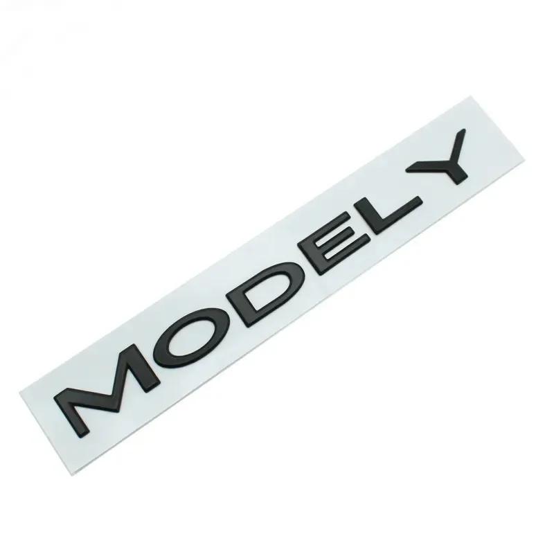 ysdkf1 Original 3D ABS Letters Logo For Tesla MODEL 3 Y Car Rear Tailgate Trunk Emblem Badge Decal Stickers Auto Styling Accessories