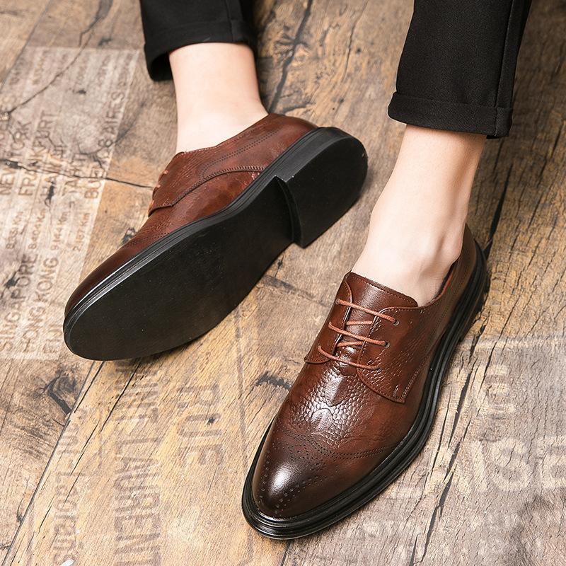 Large Size Leather Shoes 2025 Business Autumn New Men's Leather Shoes Size 37 Formal Men's Shoes Foreign Trade Casual Shoes Men's