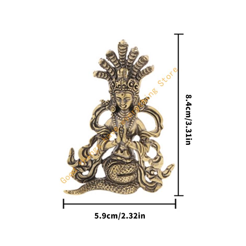 Металлические фигурки Будды Статуи Будды Украшение для дома и офиса Скульптура Нюйва Подарок на новоселье Декор с Буддами 55KF