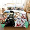Японский мультфильм Постельное белье Аниме Sword Art Online Постельное белье Полиэстер 3D Подарок для детей Твин Одинарный Queen King Size Пододеяльники