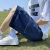 Summer Men Denim Short Streetwear Vintage Korean Harajuku Pocket Jeans Shorts Hip Hop Cargo Pants Oversized Bottoms Male Clothes