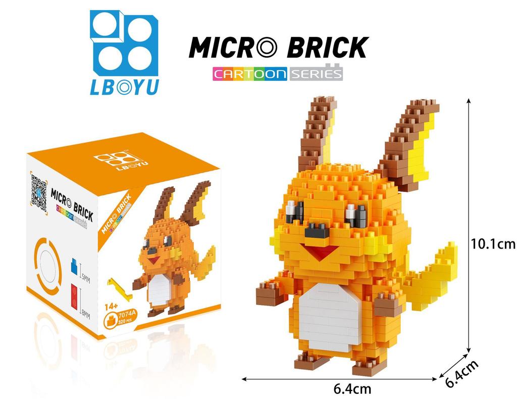 Pokemon Micro Building Blocks LBOYU Jigglypuff Gengar Mudkip Piplup Raichu Bulbasaur Pikachu Mini Brick Figures Toy  For Kids