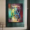 Abstract Bull Canvas Paintings, Wall Art, Poster and Prints, Modern Animal Pictures for Living Room, Home Decor