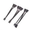 4-контактный кабель для ШИМ-вентилятора 1 в 2/3 разъема, черный в оплетке, удлинитель, разъемы, удлинительные кабели ШИМ